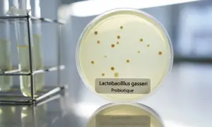 Boîte de Pétri avec colonies de Lactobacillus gasseri. Bien que souvent bénéfique, ce probiotique peut présenter un danger dans certaines conditions.